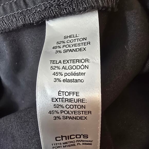 Fabulously Slimming by Chico's Black Ankle Pants Size 3 / XL/16 - Picture 4 of 7